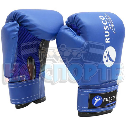 Детские боксерские перчатки Rusco 6 oz синие