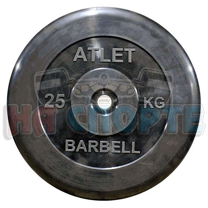 Блины обрезиненные 25 кг Barbell Atlet фото